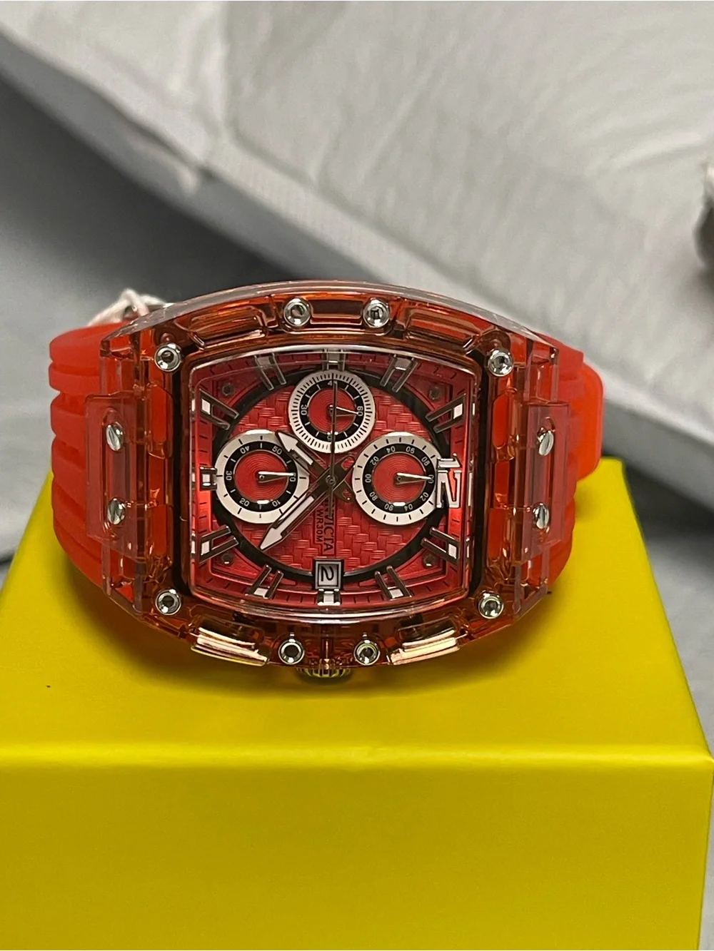 Invicta S1 Rally Men's Watch - 42mm, Red & Silver,new.
